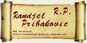 Ranđel Pribaković vizit kartica
